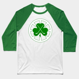 Spoked Shamrock Hockey Baseball T-Shirt